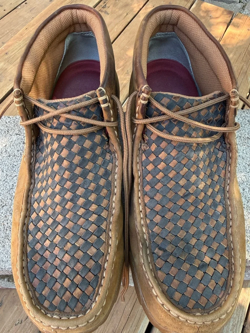 Twisted X Men's Chukka Driving Mocs Woven Leathee